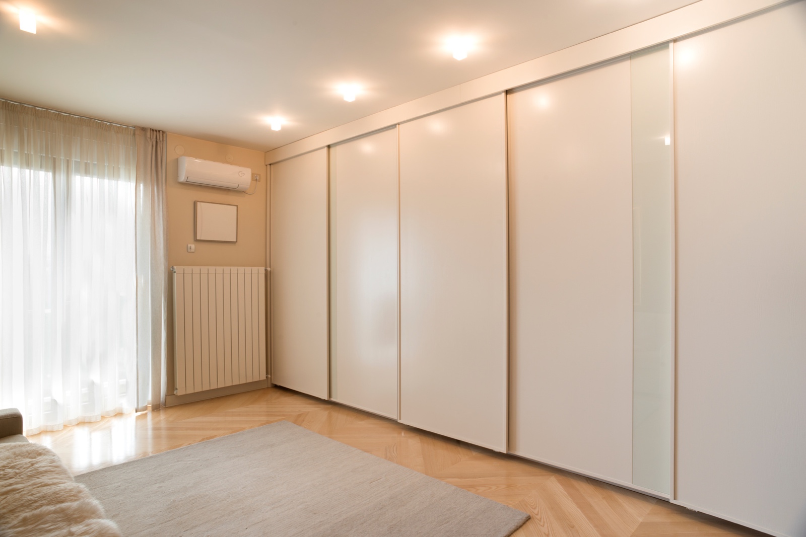 Spacious wardrobe interior
